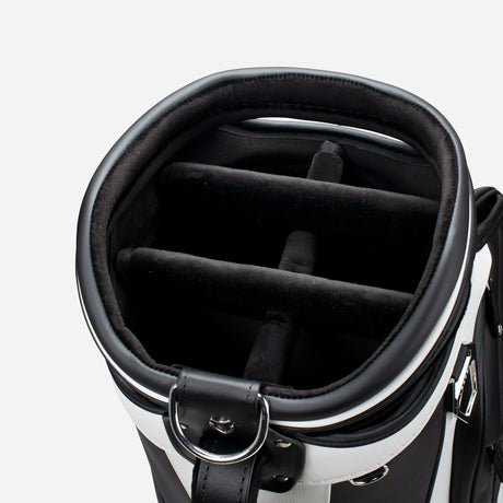 VESSEL Lux Prime Cart Golf Bag - Tour Styling Luxury Performance - White/Black