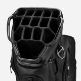 VESSEL Lux Pro Cart Golf Bag - Black - 15 Way Divider Top
