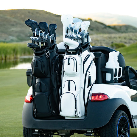 VESSEL Lux Pro Cart II Golf Bag - Pebbled White