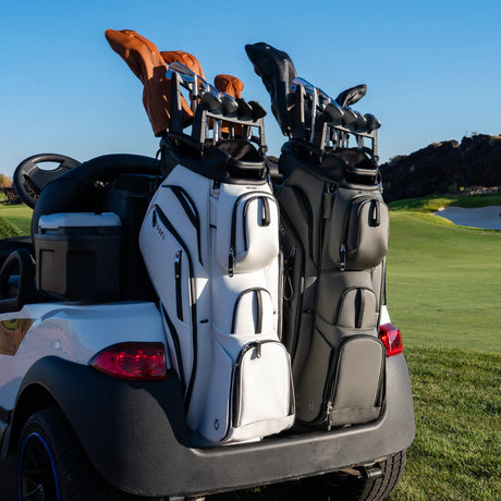 VESSEL Lux Pro Cart II Golf Bag - Pebbled White
