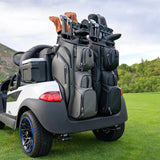 VESSEL Lux Pro Cart II Golf Bag - Pebbled Black On Cart