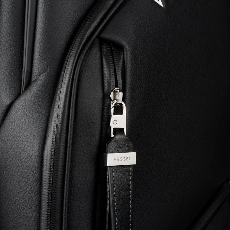 VESSEL Lux Pro Cart II Golf Bag - Pebbled Black Zipper