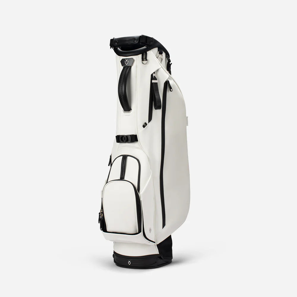 VESSEL Lux Stand Golf Bag - Crosshatch White