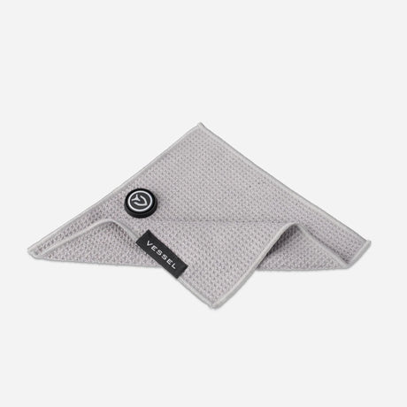 VESSEL Magnetic Golf Towel 10" x 10" - Grey