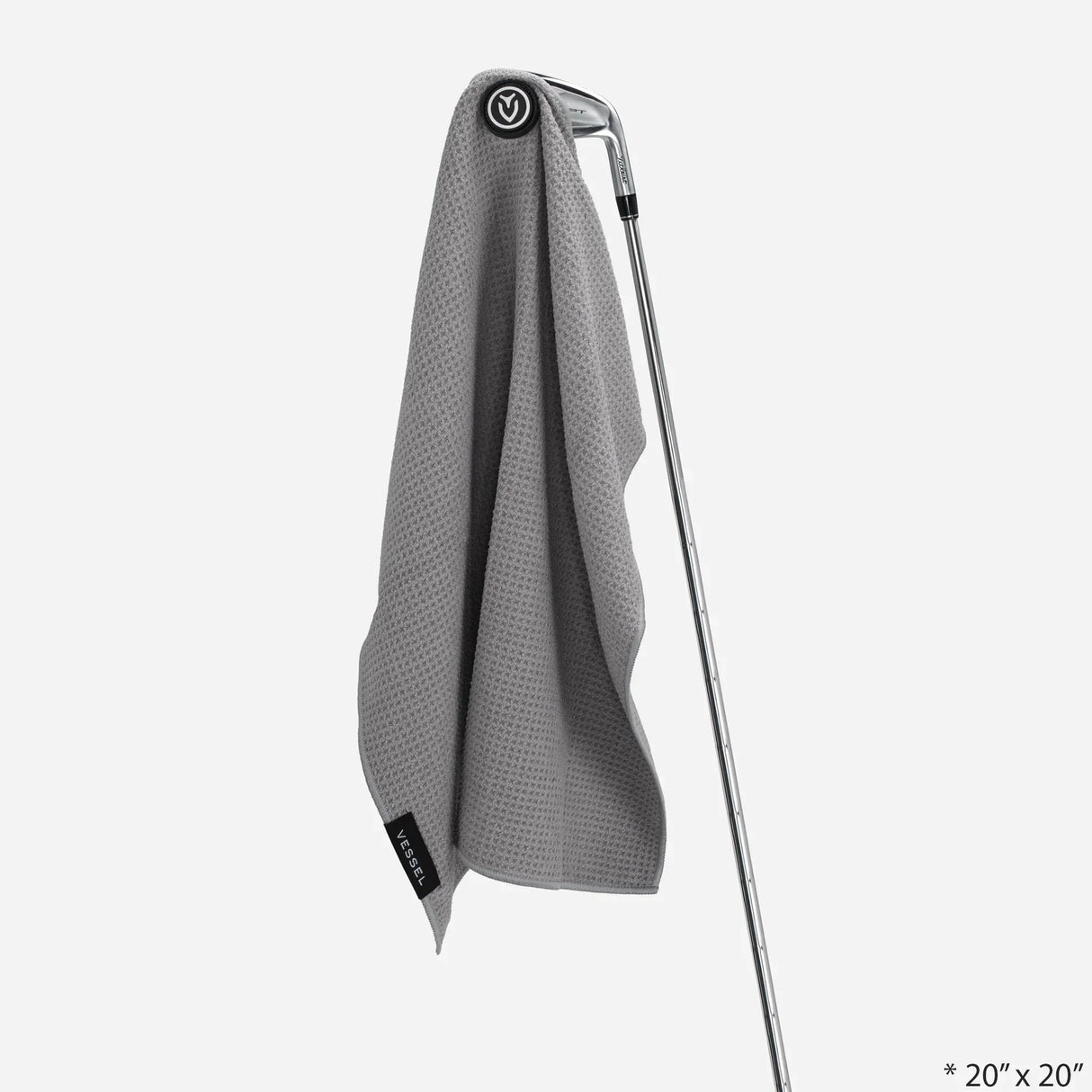 VESSEL Magnetic Golf Towel 20" x 20" - Grey