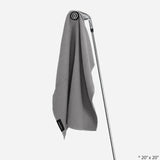 VESSEL Magnetic Golf Towel 20" x 20" - Grey