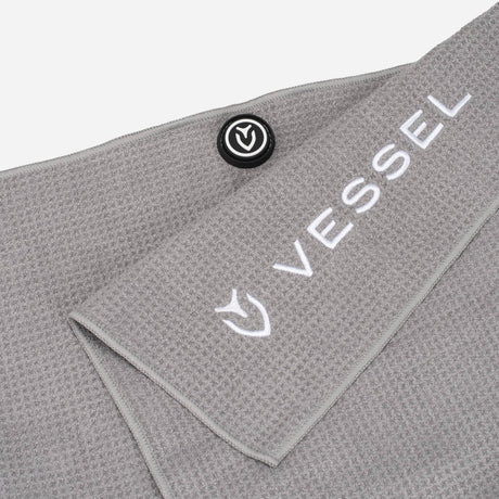 VESSEL Magnetic Golf Towel 20" x 40" - Grey