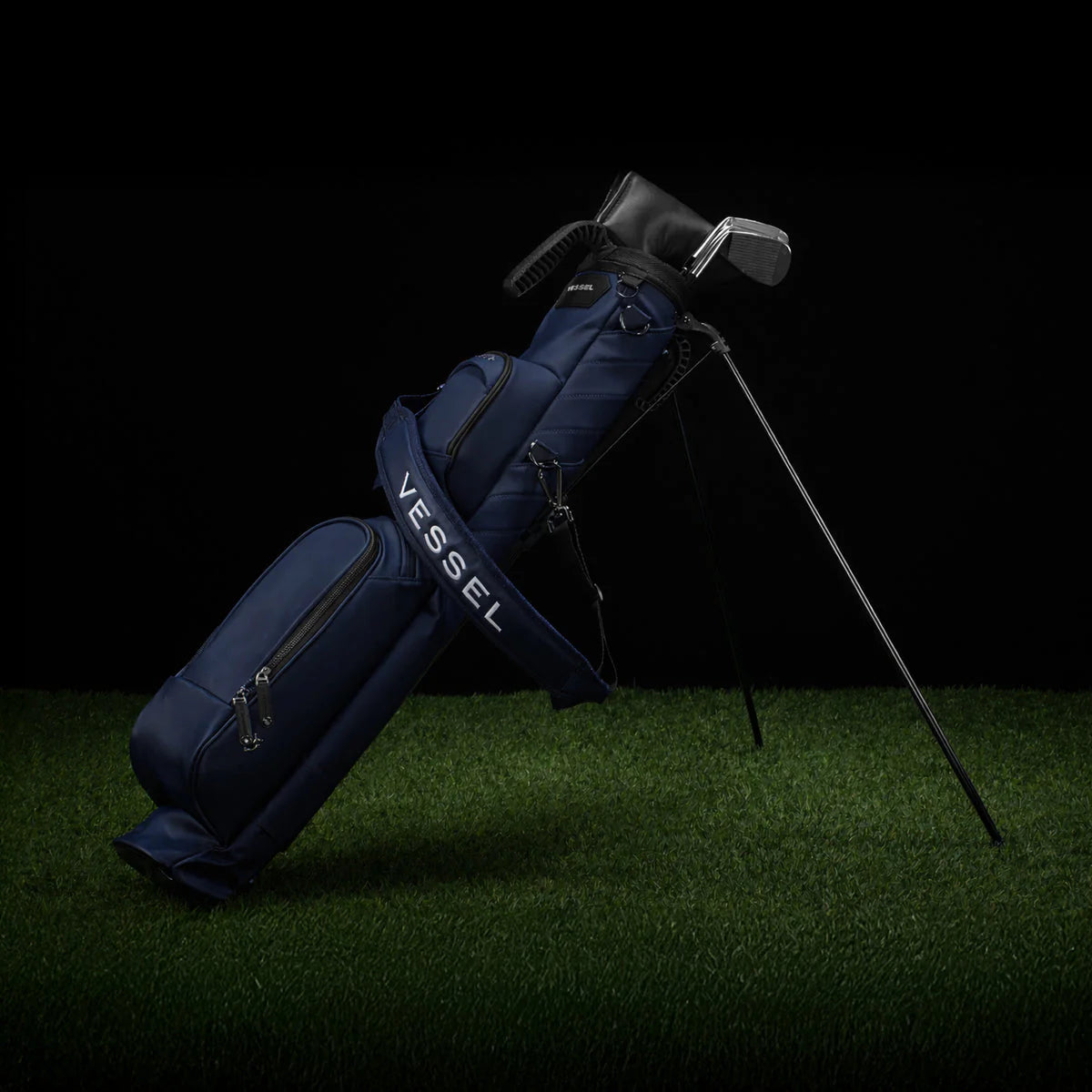 VESSEL Pencil Stand Golf Bag - Pebbled Navy