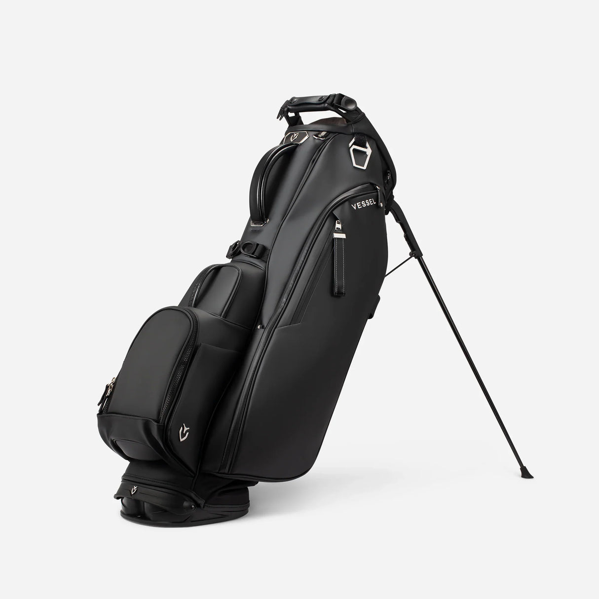 VESSEL Player V Stand Golf Bag - Pebbled Black