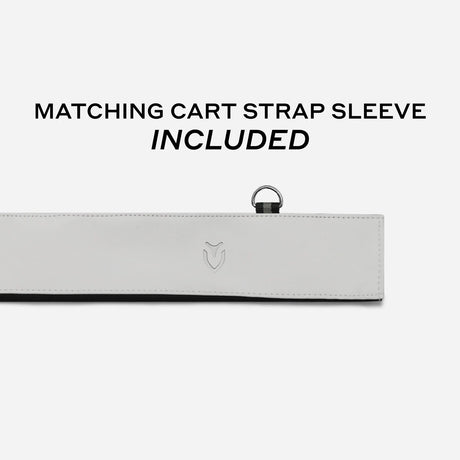 VESSEL Player V Stand Golf Bag - Pebbled White Cart Strap