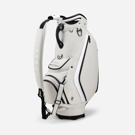 VESSEL Prime 2.0 Staff Golf Bag - Tour Performance & Luxury Design - White