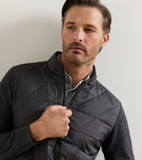 Peter Millar Walker Hybrid Jacket in Iridium - fabric detail