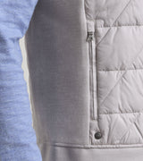Peter Millar Walker Hybrid Gilet in Silver Strand - detail