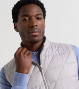 Peter Millar Walker Hybrid Gilet in Silver Strand - fabric detail