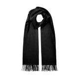 Women's plain pashmina shawl in black