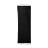 Women's plain pashmina shawl in black - full length