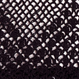 Women's cotton crochet gloves in navy - close up of the crochet near the end of the cuff