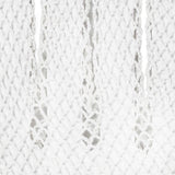 Women's cotton crochet gloves in white -close up of the fingers