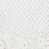 Women's cotton crochet gloves in white - close up of the fabric