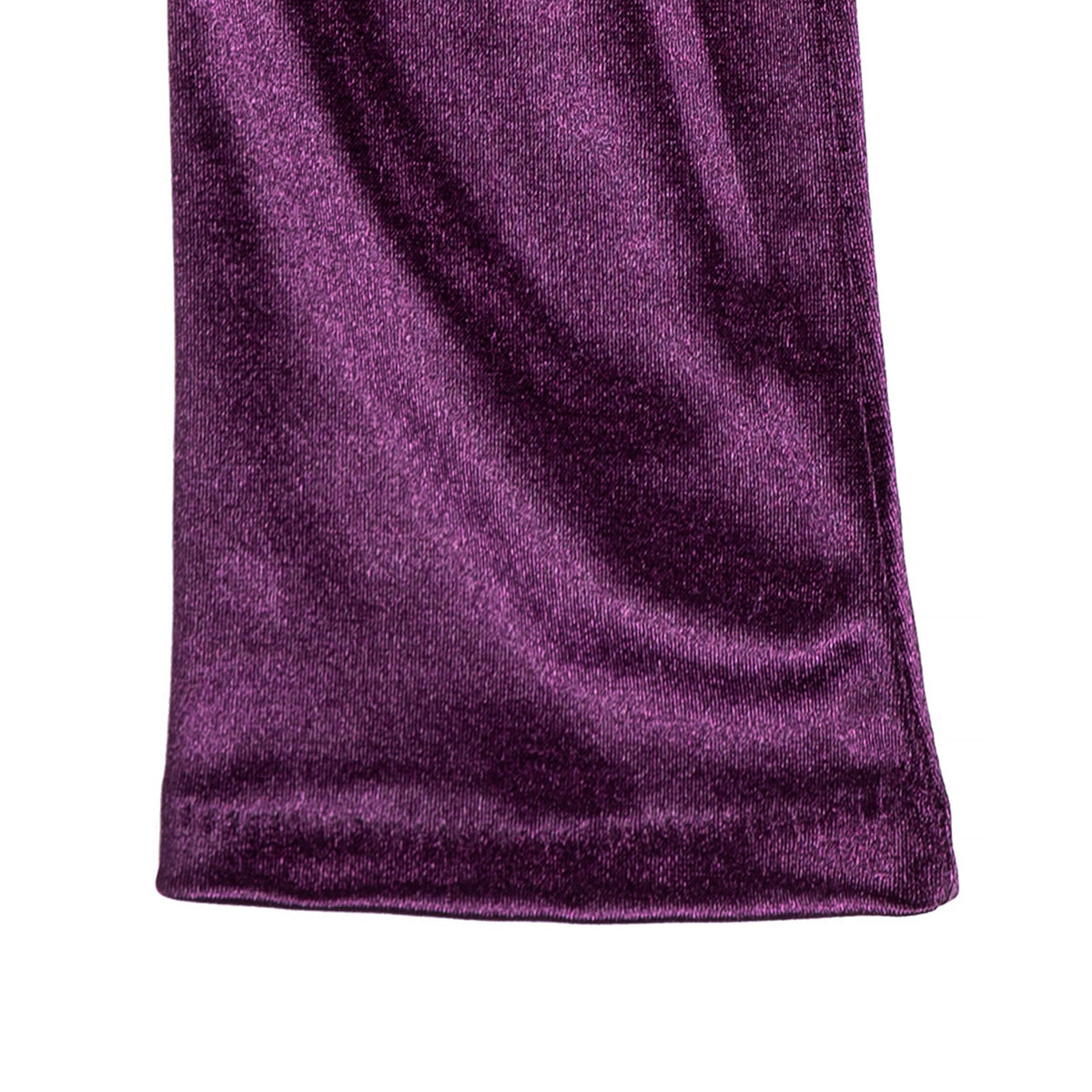 Women's long opera satin gloves in amethyst cuff