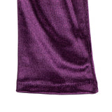 Women's long opera satin gloves in amethyst cuff