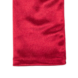 Women's long opera satin gloves in berry close up of the cuff