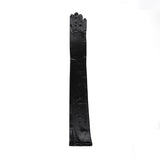 Women's long opera satin gloves in black - single glove