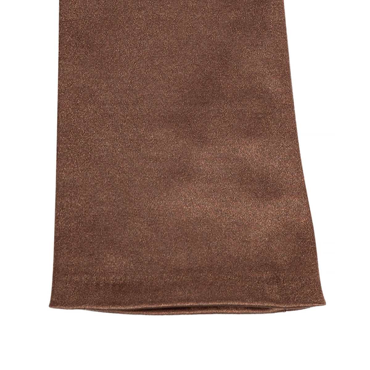 Women's long opera satin gloves in bronze - cuff