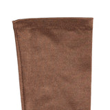 Women's long opera satin gloves in bronze - cuff
