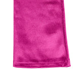 Women's long opera satin gloves in fuchsia - close up of the cuff