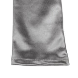 Women's long opera satin gloves in pewter cuff