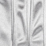 Women's long opera satin gloves in silver grey - stitching between fingers