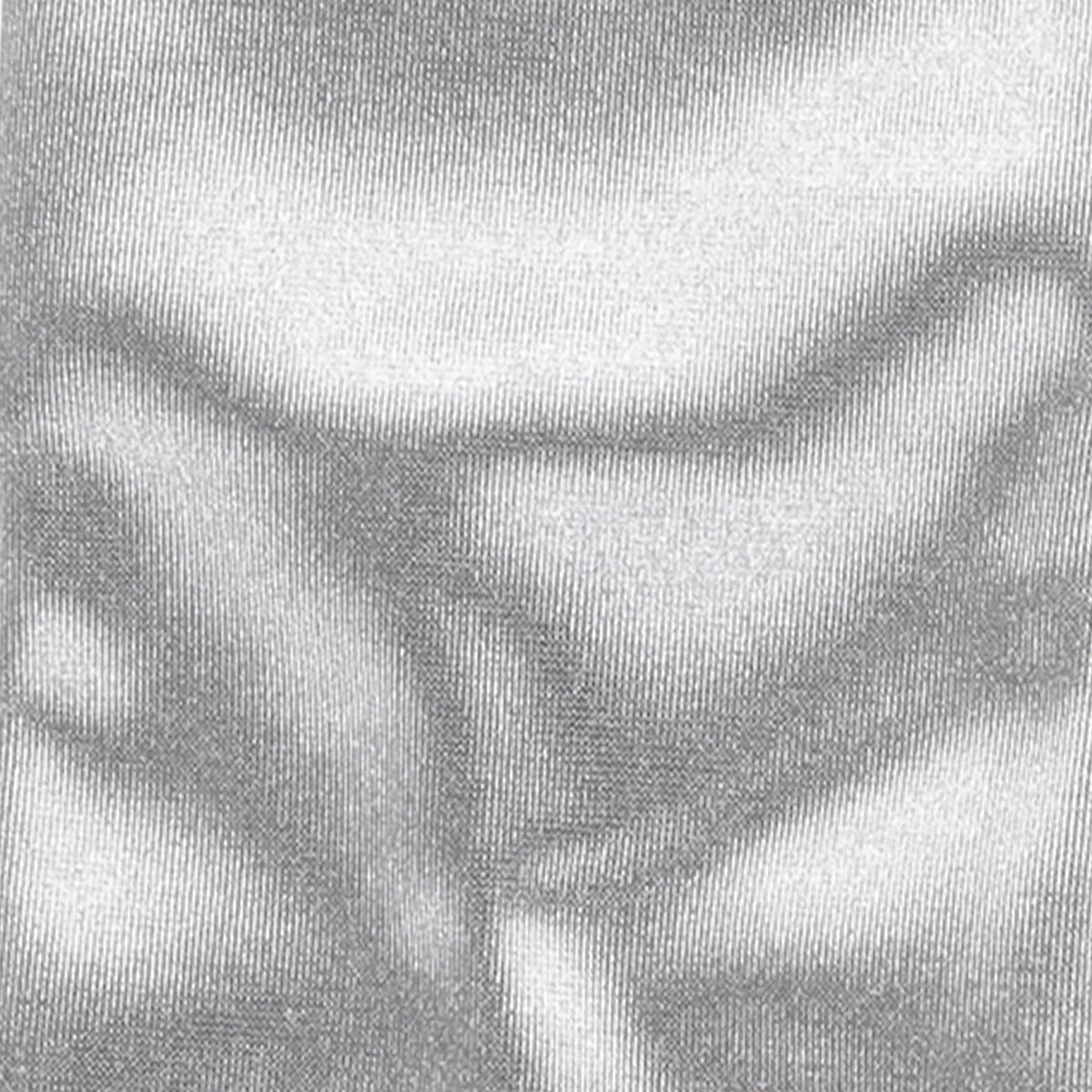 Women's long opera satin gloves in silver grey - close up of the satin 