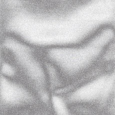 Women's long opera satin gloves in silver grey - close up of the satin 