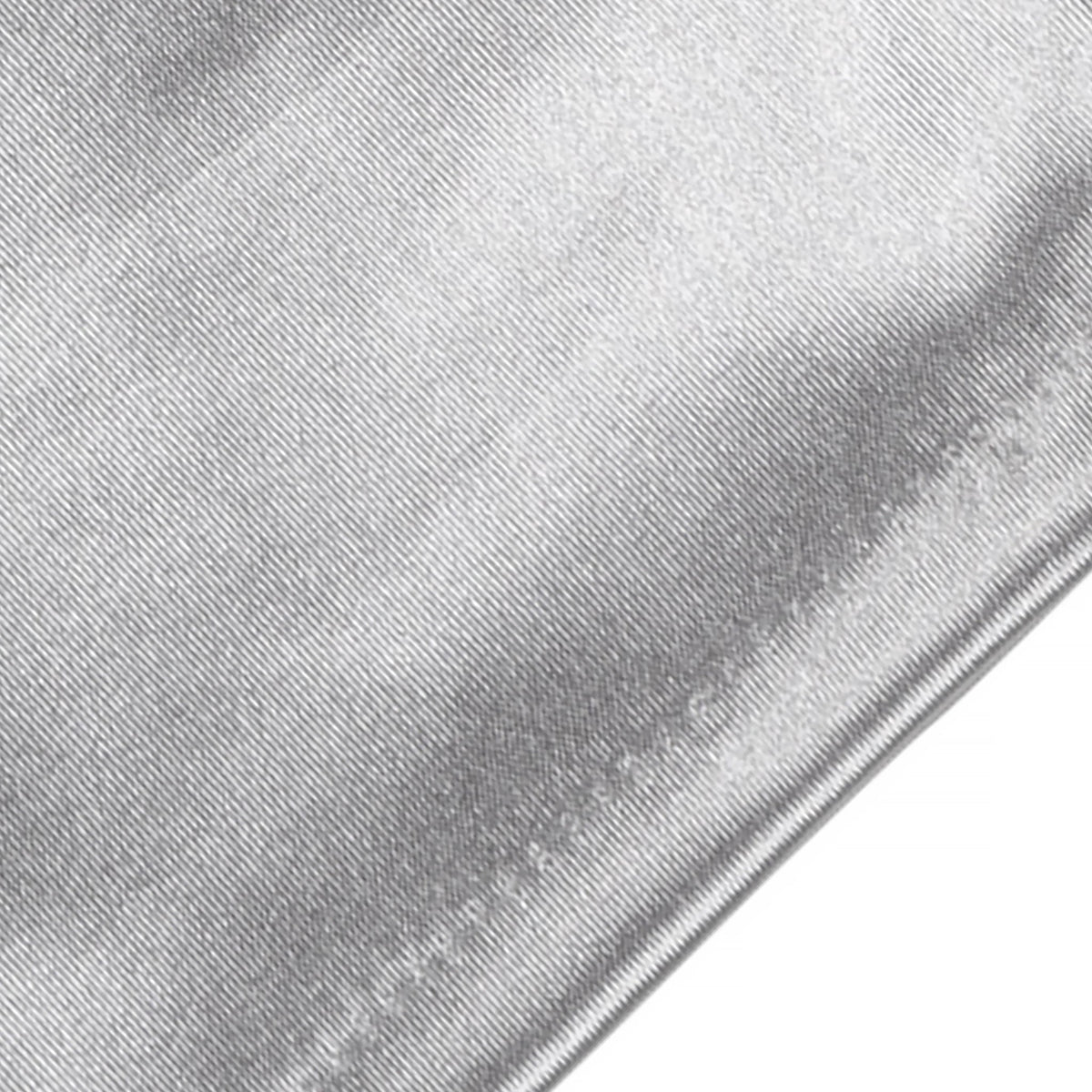 Women's long opera satin gloves in silver grey - end of the cuff