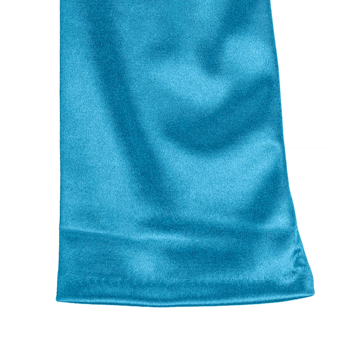 Women's long opera satin gloves in teal cuff
