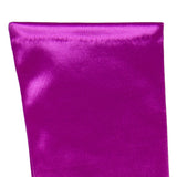 Women's Long Satin Gloves in Violet  left cuff