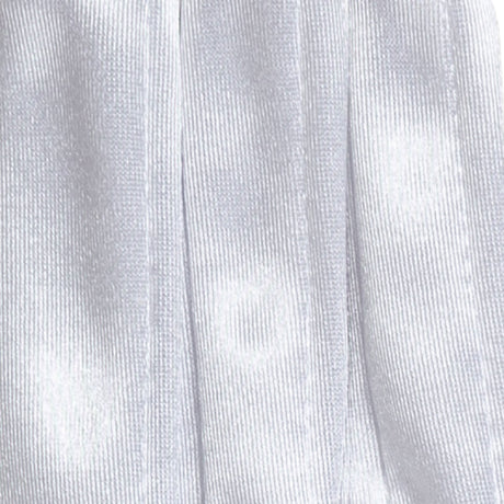 Women's long opera satin gloves in white - inseam stitching