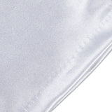 Women's long opera satin gloves in white - end of the cuff