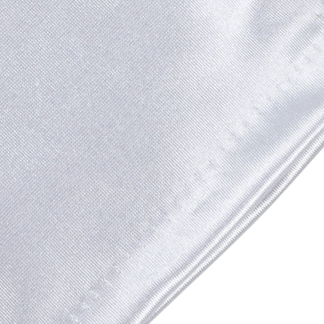 Women's long opera satin gloves in white - end of the cuff