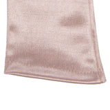 Women's long satin opera gloves in rose - close up of the back side cuff