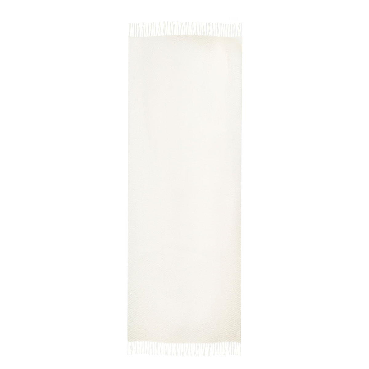 Women's pashmina shawl in ivory - flat full length of the scarf 