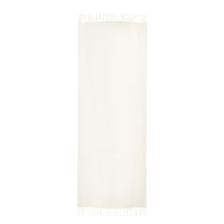 Women's pashmina shawl in ivory - flat full length of the scarf 