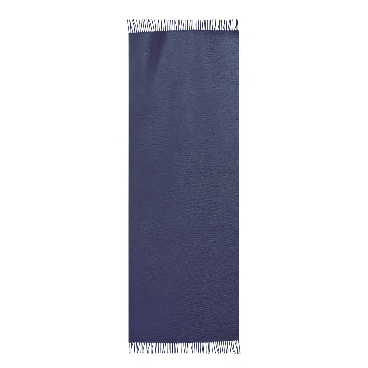 women's pashmina shawl in navy, full length, laid out flat