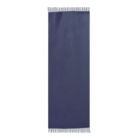 women's pashmina shawl in navy, full length, laid out flat