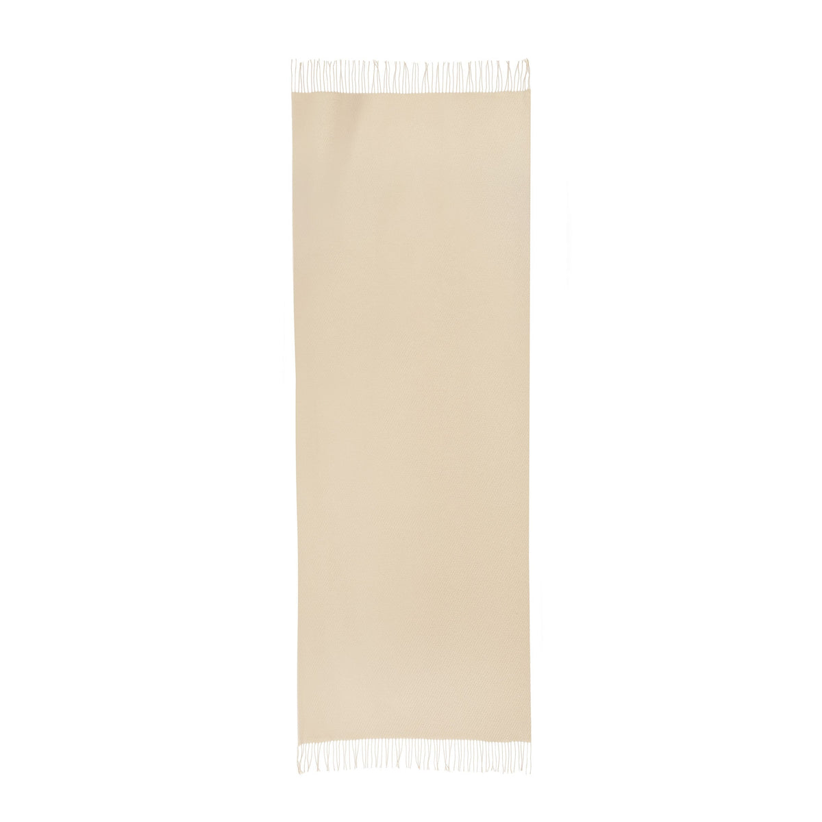 Women's pashmina shawl in oat laid out