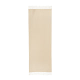 Women's pashmina shawl in oat laid out