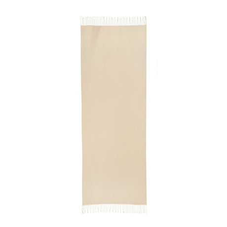 Women's pashmina shawl in oat laid out
