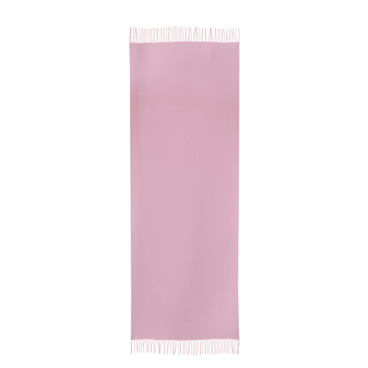 Women's plain pashmina shawl in pale pink, flat lay of the full lenght