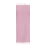 Women's plain pashmina shawl in pale pink, flat lay of the full lenght